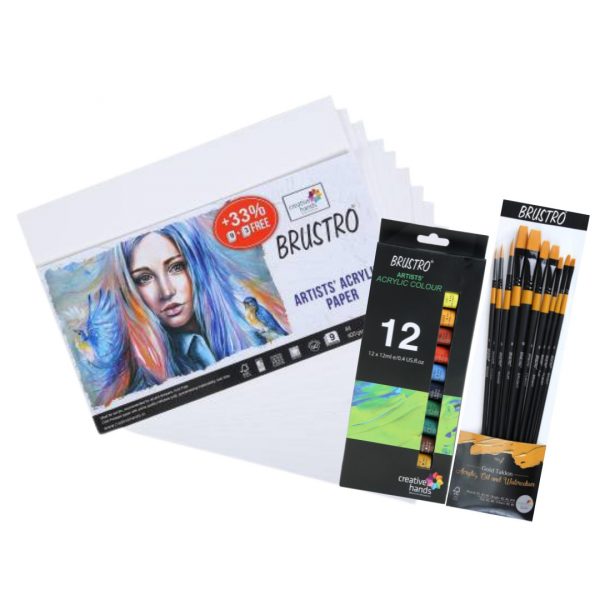 Discover the perfect art supplies from Brustro! Our products are designed to help you create masterpieces with superior quality and reliability. Our range includes brushes, paints, canvases and more