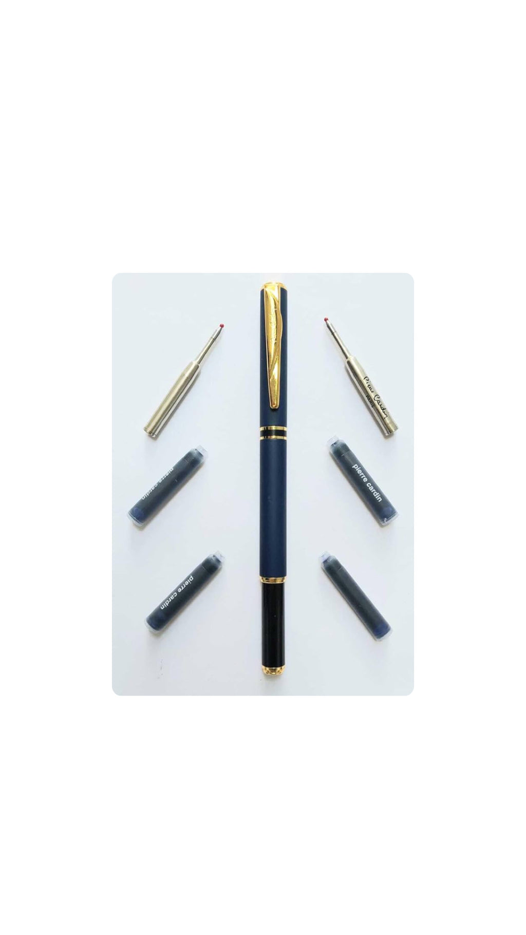 Pierre Cardin Combi Set Combination Of Fountain Pen Ball Pen In One Pen, Blue (Pack Of Pcs)