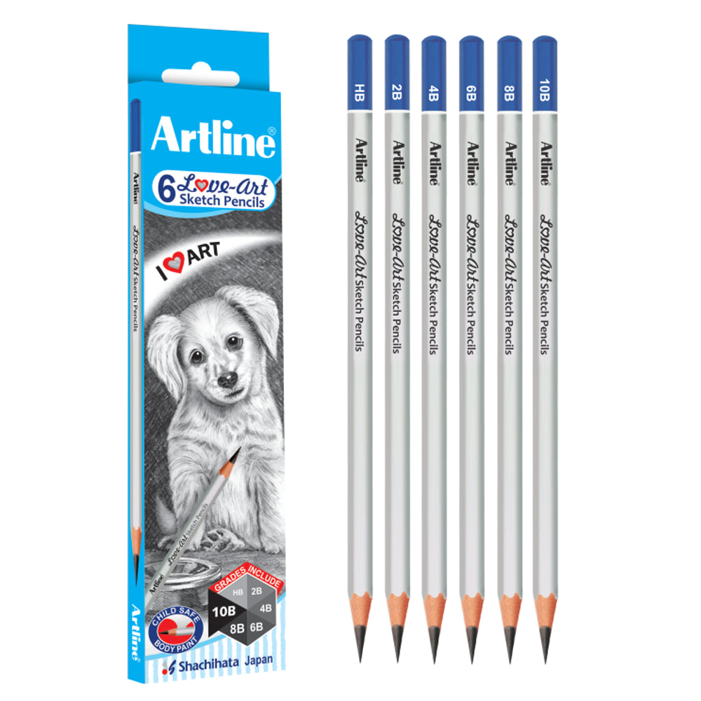 Detec Artline Love Art 10B Sketch Pencils Set of 20