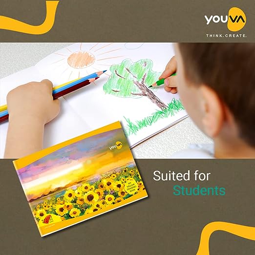 Buy Navneet Youva | Yellow Drawing Book for Students and Budding Artists|  Small Size | A4 size 21 cm x 29.7 cm | 36 Pages | Pack of 6 Online at Best  Prices in India - JioMart.