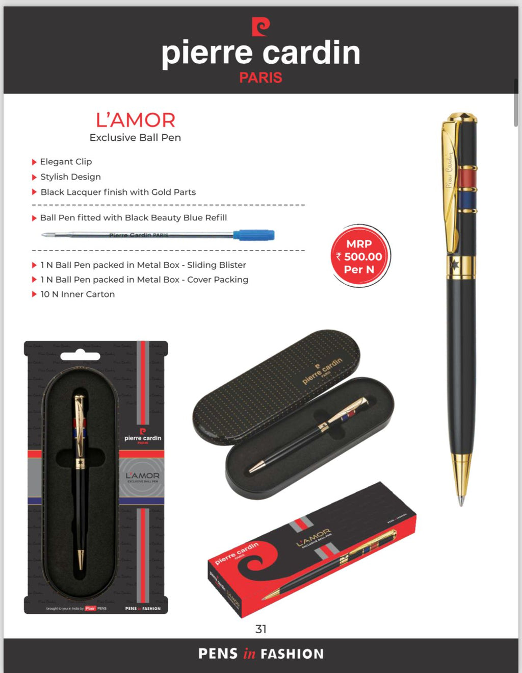 Pierre Cardin Lamor Exclusive Roller Ball Pen