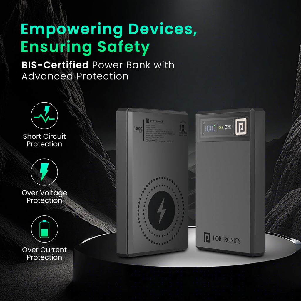 Portronics Luxcell MagClick 10000 mAh 15W Magnetic Wireless Fast