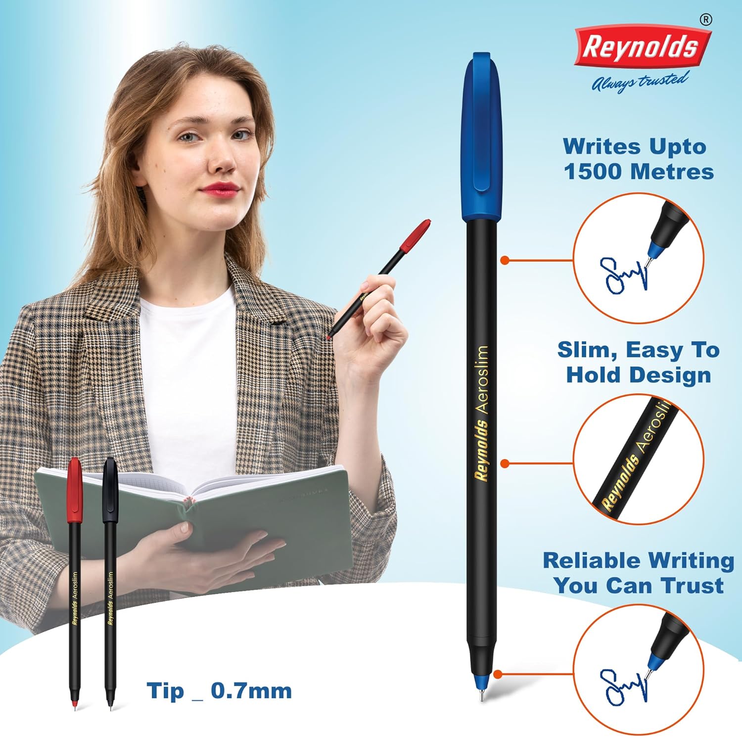 Reynolds AEROSLIM BP CT POUCH BLUE Ball Point Pen Buy