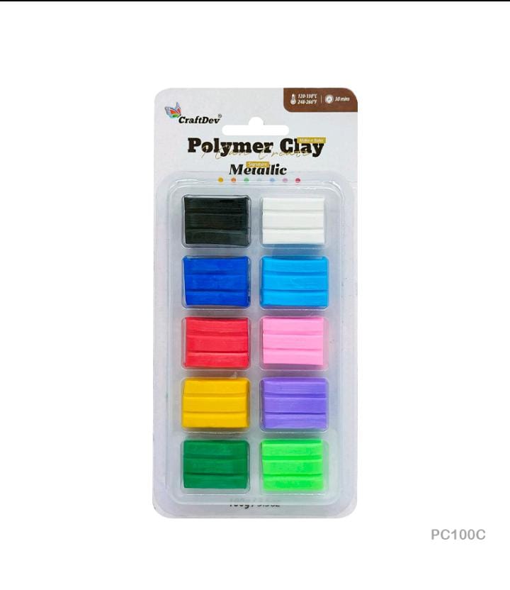 10 Colors Polymer Clay Make and Bake Set DIY Modeling Art and