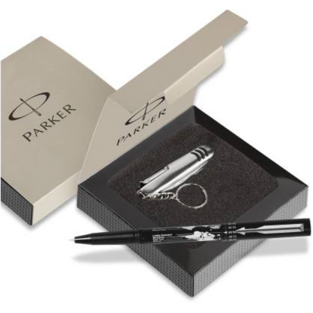 Amazon.com: Parker Jotter Duo Gift Set with Ballpoint Pen & Fountain Pen,  Stainless Steel with Gold Trim, Blue Ink Refill & Cartridges, Gift Box :  Office Products