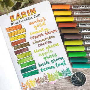Karin Brushmarker PRO Set of 12 Sun & Tree Colors